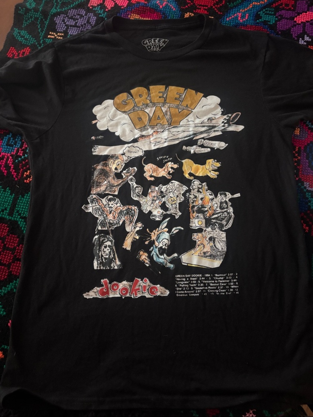 Green Day Dookie Album Black Graphic Tee